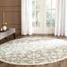 SAFAVIEH Amherst Jerrald Floral Area Rug Dark Grey/Beige 7 x 7 Round