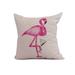 Simply Daisy 20 x 20 Single Flamingo Animal Print Outdoor Pillow Pink