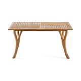 Noble House Hermosa 59 Wooden Patio Dining Table in Teak