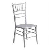 Bowery Hill 17.75 Modern Wood Chiavari Dining Chair in Silver Gray