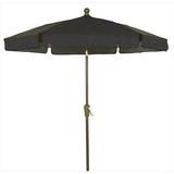 7.5 Hex Home Garden Tilt Umbrella 6 Rib Crank White with Black Vinyl Coated Weave Canopy