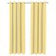 Jordan Manufacturing 54 x 96 Canary Yellow Stripe Grommet Semi-sheer Outdoor Curtain Panel (2 Pack)