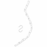 Panacea Products 86412 3-Pack 18-Inch White Flower Pot Chain Planter Bracket & Hook