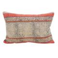 SARO 8416.M1220B 12 x 20 in. Rectangle Boho Mix Down Filled Throw Pillow - Multi Color
