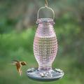 Perky Pet Vintage Glass Hummingbird Feeder (Cranberry Pink)