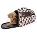Pet Life Â® Casual Polka-Dotted Airline Approved Folding Zippered Collapsible Travel Pet Dog Carrier w/ Pouch