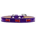 Mirage Pet 633-2 PR12 Red Bone Widget Dog Collar Purple Ice Cream - Size 12