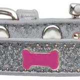 Mirage Pet Products Pink Bone Widget Dog Collar