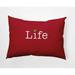 Simply Daisy 14 x 20 Life + Ball Red Decorative Word Outdoor Pillow