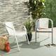 SAFAVIEH Wrangell Indoor/Outdoor Stacking Arm Chair White Set of 2