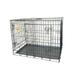 KennelMaster Double Door Folding Wire Dog Crate Black Medium 36 L