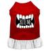 Mirage Pet Bite Me Screen Print Dog Dress Red with White Lg