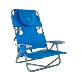 Ostrich On-Your-Back Outdoor Reclining Beach Pool Camping Chair Blue