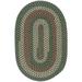 Colonial Mills 4 Green and Red Reversible Round Area Throw Rug