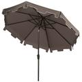 Safavieh Zimmerman 9 Market Crank UV Resistant Patio Umbrella Grey