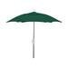 7.5 Hex Home Patio Umbrella 6 Rib Crank Bright Aluminum with Forest Green spun acrylic canopy