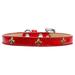 Mirage Pet Bronze Fleur De Lis Widget Dog Collar Red Ice Cream Size 16