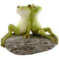 Top Collection Miniature Fairy Garden and Terrarium Statue Frog Friends on Stone