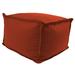 Sunbrella Outdoor Canvas Terracotta Polyester Pouf Red