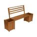 Leigh Country Multifunctional Durable Hardwood Bench w/ Planter Boxes Tan
