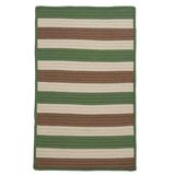 Colonial Mills 2 x 4 Moss Green and Brown Striped Rectangular Braided Area Throw Rug