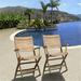 Dublin 2 pc Folding Armchairs in Teak