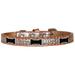 Mirage Pet Products Black Bone Widget Croc Dog Collar Copper Size 10