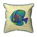 Betsy Drake SN678C 12 x 12 in. Sailfin Tang Yellow Small Indoor & Outdoor Pillow