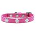 Mirage Pet 631-7 BPK12 Snowflake Widget Dog Collar Bright Pink - Size 12