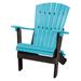 OS Home and Office Furniture Fan Back Folding Adirondack Chair - Weather Wood On Tudor Brown Base