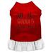 Mirage Pet All the Ghouls Screen Print Dog Dress Red with White Med