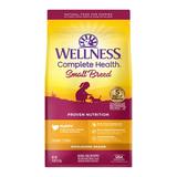 Wellness Complete Health Natural Dry Small Breed Puppy Food Turkey Salmon & Oatmeal 4-Pound Bag