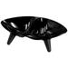 Melamine Couture Sculpture Double Food and Water Dog Bowl Black