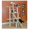 Armarkat 74-in real wood Cat Tree & Condo Scratching Post Tower Beige