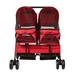 Karmas Product Pet Stroller Foldable Doggy Stroller Two-Seater Carrier Strolling Cart for Dog Cat and More Multiple Red