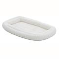 QuietTime Double Bolster Dog Bed & Crate Mat White 24