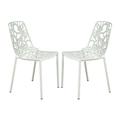 Modern Devon Aluminum Chair Set of 2 - White