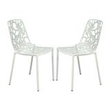 Modern Devon Aluminum Chair Set of 2 - White