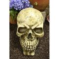 Ebros Giant Oversized Evil Sinister Skull Statue 17 L Halloween Ossuary Decor