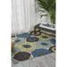 Nourison Home & Garden Indoor/Outdoor Light Blue 8 6 x SQUARE Area Rug (9 Square)