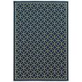 Sphinx Riviera Indoor/Outdoor Area Rug 4771G Patio Navy Octagon Geometric 5 3 x 7 6 Rectangle