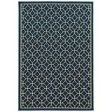 Sphinx Riviera Indoor/Outdoor Area Rug 4771G Patio Navy Octagon Geometric 5 3 x 7 6 Rectangle