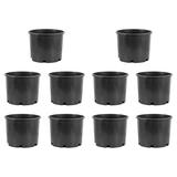 Pro Cal 3 Gallon Premium Nursery Black Plastic Planter Garden Grow Pots 10 Pack