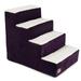 Majestic Pet Villa Pet Stairs 4 Steps Aubergine Machine Washable Removable Cover 24 x 16 x 20