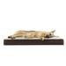 FurHaven Pet Products Faux Sheepskin & Suede Memory Foam Deluxe Pet Bed for Dogs & Cats - Espresso Jumbo