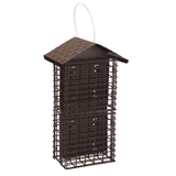 More Birds 4 Cake Suet Buffet Bird Feeder with Roof Black