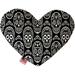 Mirage Pet 1338-CTYHT6 Classic Sugar Skulls Canvas Heart Dog Toy - 6 in.