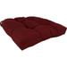 Everything Comfy Burgundy Indoor / Outdoor Seat Cushion Patio D Cushion 20 x 20 2 Tie Backs
