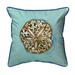 Betsy Drake SN605C 12 x 12 in. Sand Dollar Teal Small Indoor & Outdoor Pillow