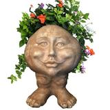 Homestyles Stone Wash Mama Petunia the Muggly Statue Humorous Face Planter Pot